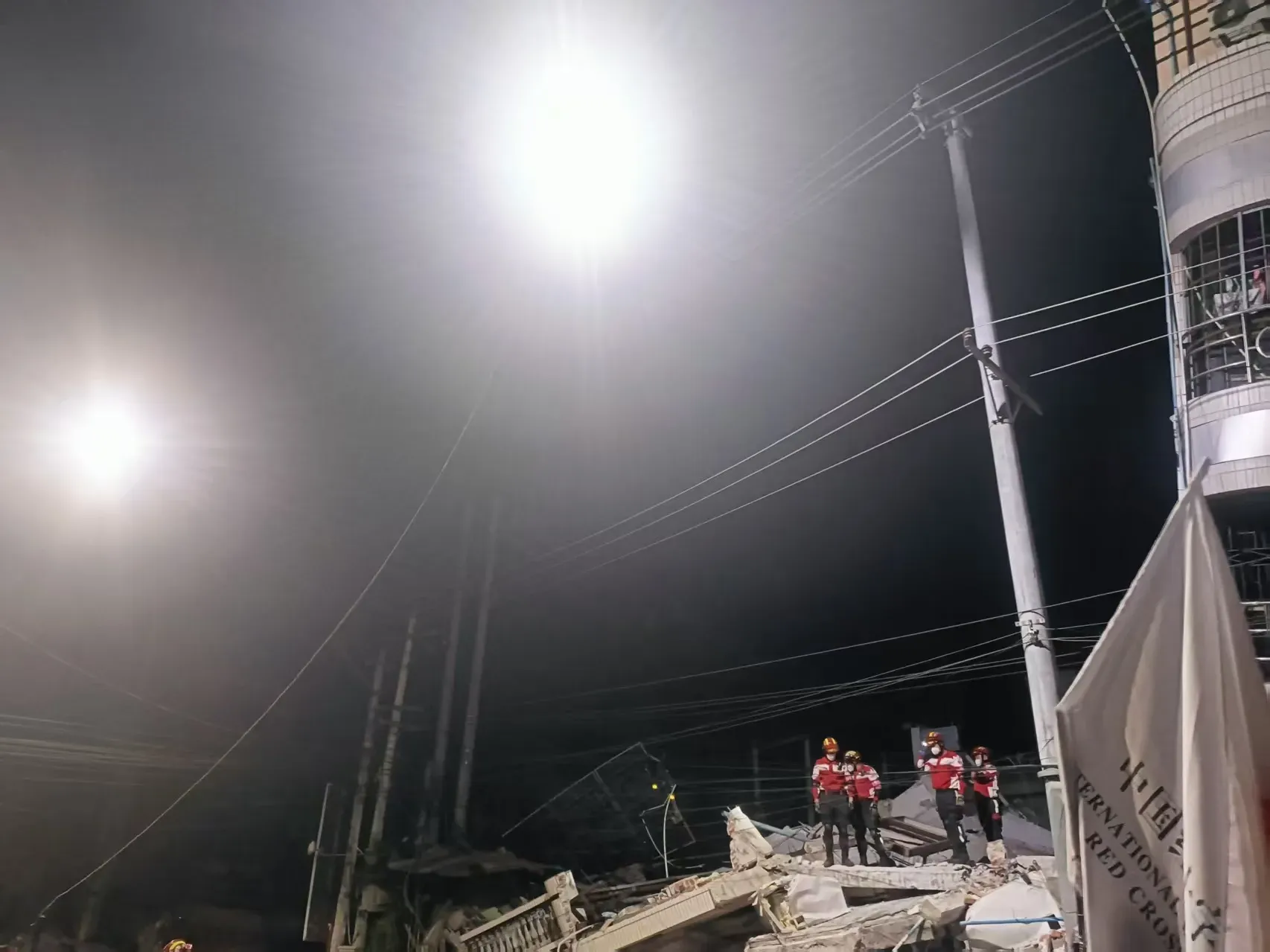 Typische Einsatzstelle mit Schattenwurf